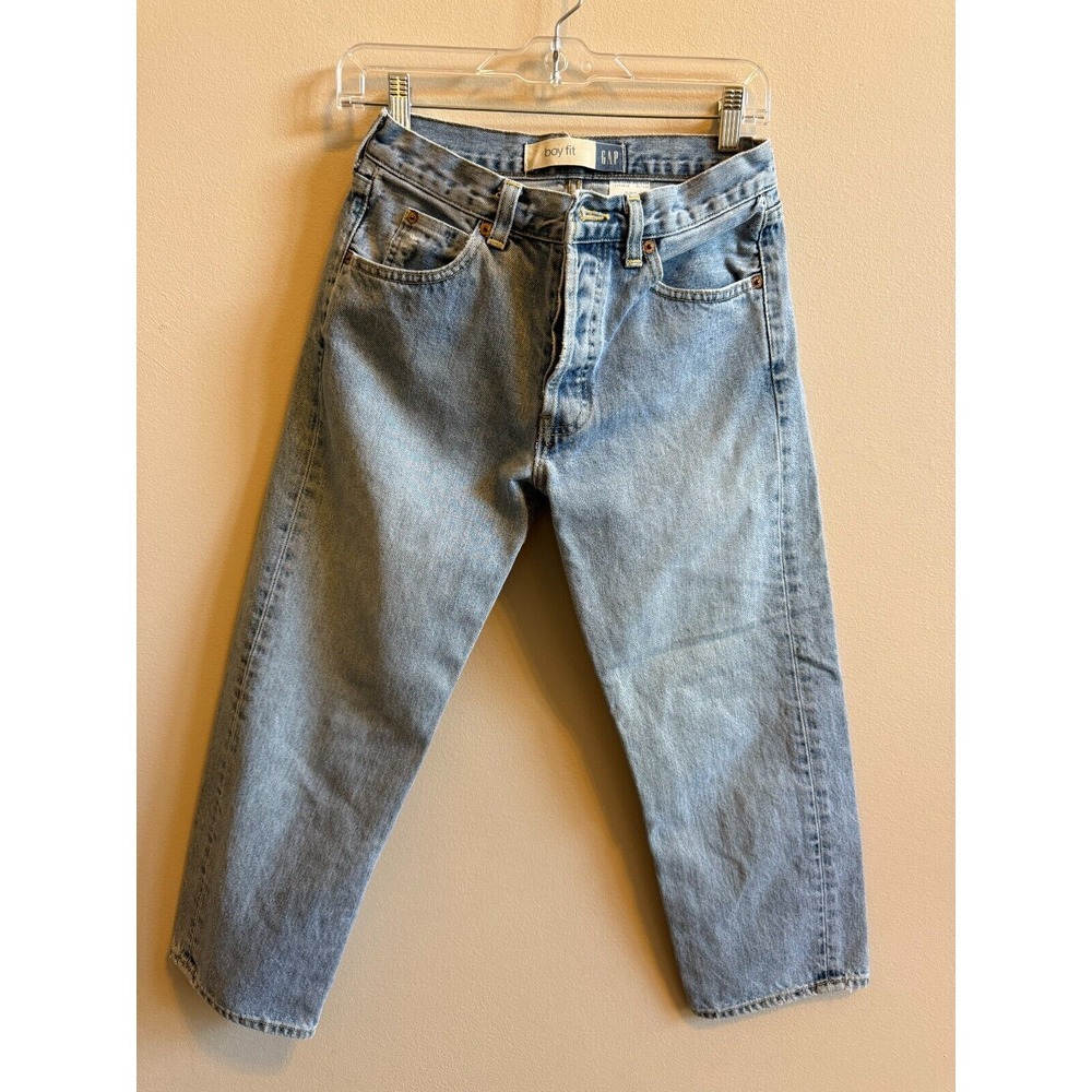 Vintage Gap Jeans, Button Fly, 100% Cotton - Women's size 2 Boy Fit- Made in USA